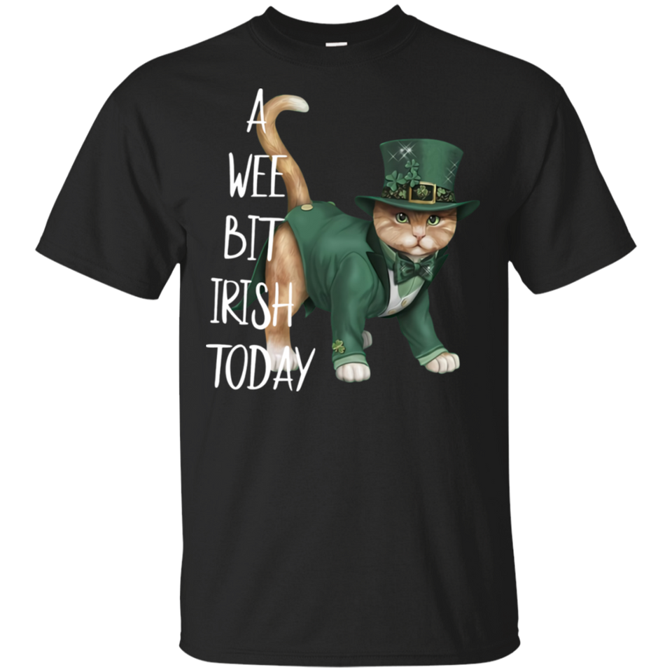 Cat A Wee Bit Irish Today Black T-Shirt Men