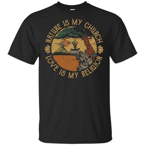 nature is my church Black T-Shirt Men