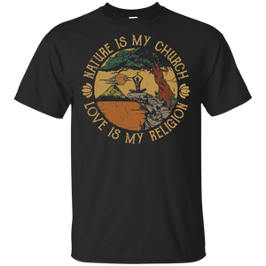 nature is my church Black T-Shirt Men