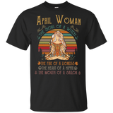 April Woman Soul Of A Witch Fire Of A Lioness Vintage Black T-Shirt Men