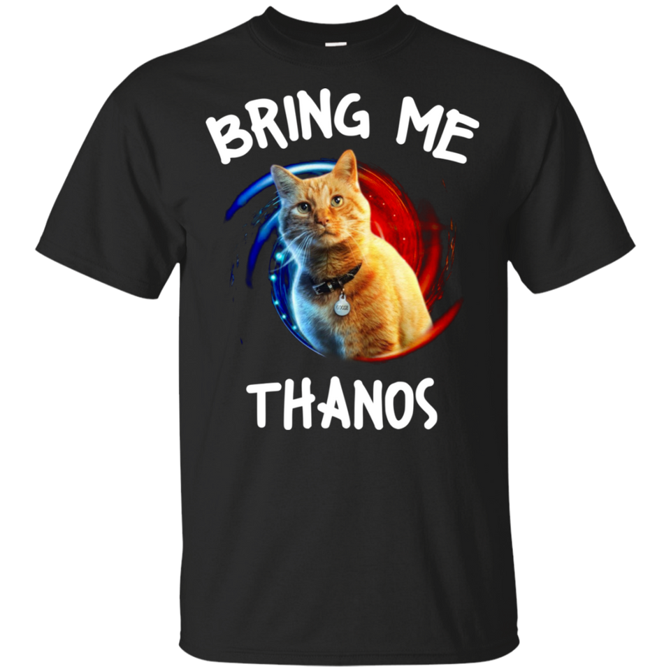 Cat Bring Me Thanos Ver2 Black Cotton T-Shirt
